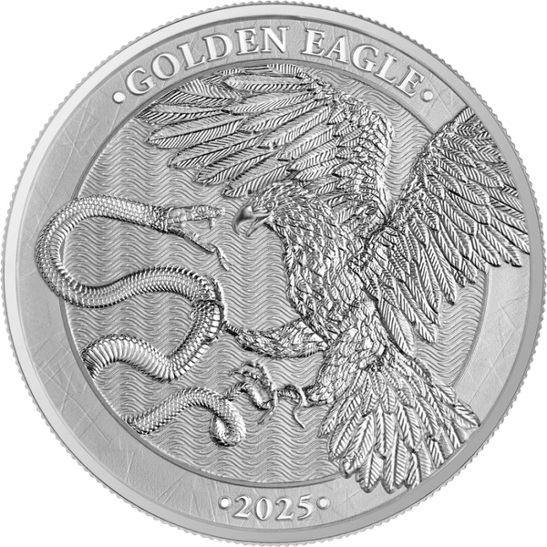 [pré-venda} 2025 Malta Golden Eagle 5 Euro 1 oz Silver BU
