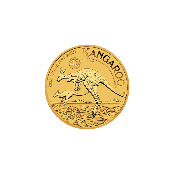 [PRÉ-VENDA] Moeda de Ouro 2026 - Australian Kangaroo - 1/10 ozt