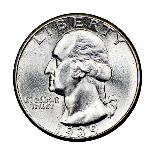 (5) Moeda de Prata 900 - 1/4 de dólar - Pré-1964