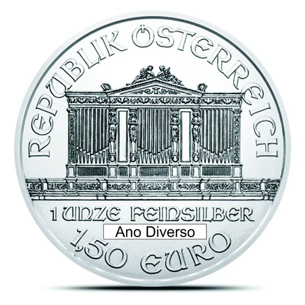  Austrian Philharmonic 1 oz (ano diverso) Silver Coin