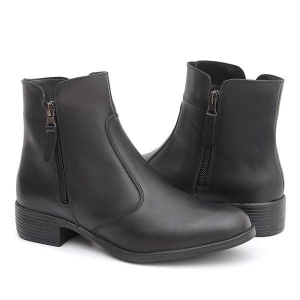 Bota preta store cano curto couro