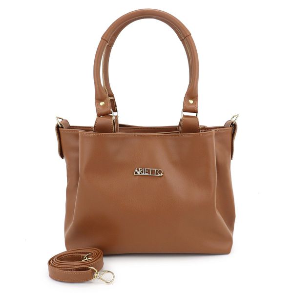 Bolsa Média Com Alça Mão e Transversal Gabi Caramelo