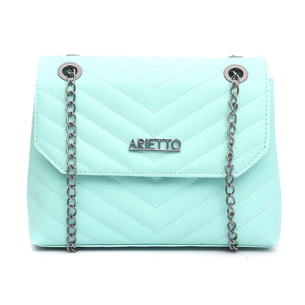 Bolsa Jade Com Alça de Corrente e Repartições Verde Água
