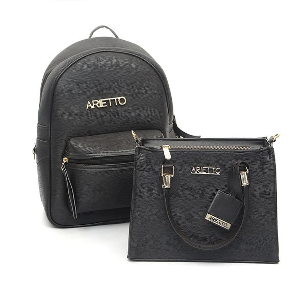 Kit Mochila Feminina + Bolsa Pequena Transversal 