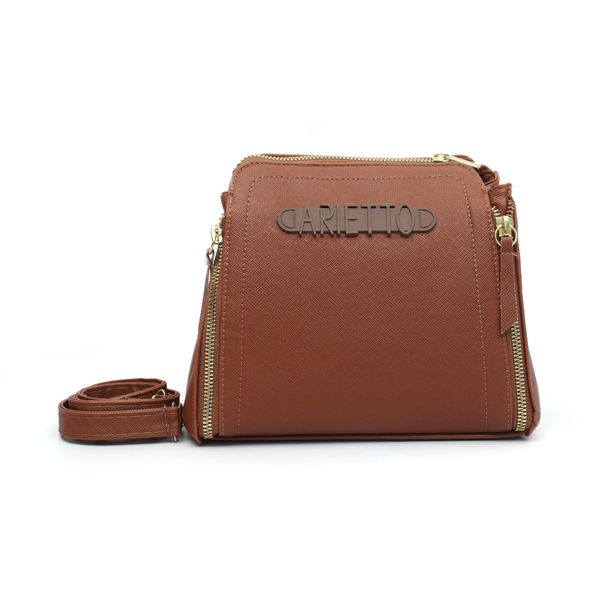 Bolsa Feminina 3 Zipers Kyra Marrom