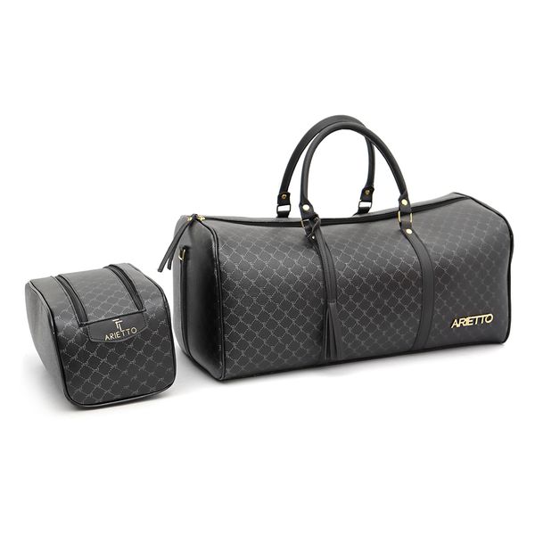 Kit Com Mala de Viagem Média e Necessarie Arietto Preta
