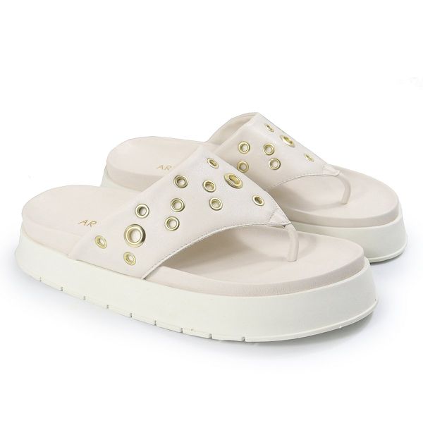 Papete Feminina de Dedo Marcela Sola Alta Off White