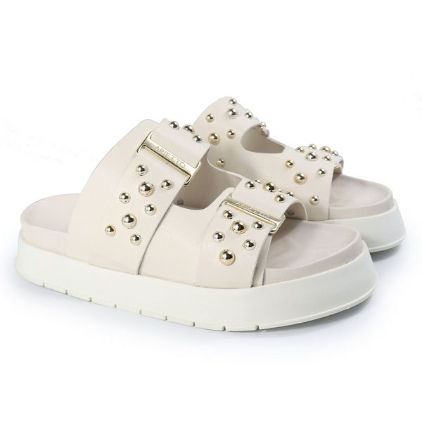 Papete Feminina Aurora Sola Alta Off White