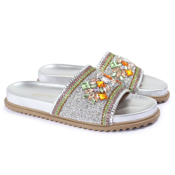 Papete Feminina com Pedraria e Brilho Cristal