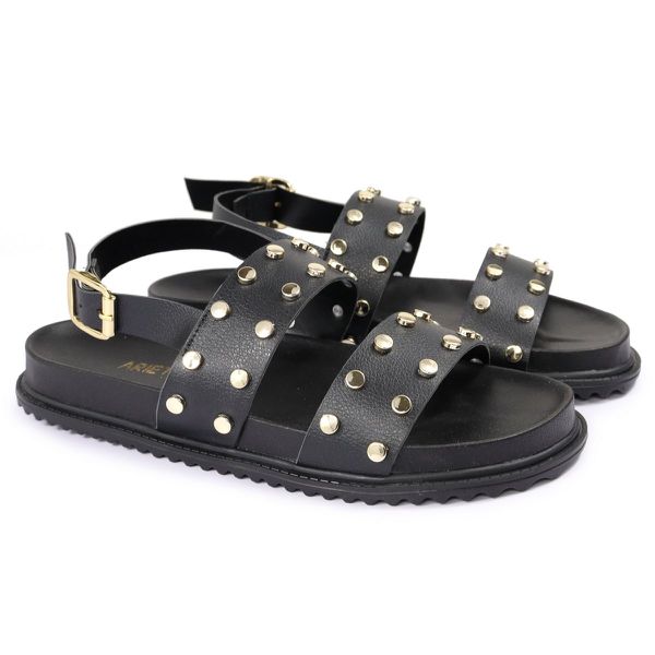 Sandalia Papete Sola Baixa Eloá Preta