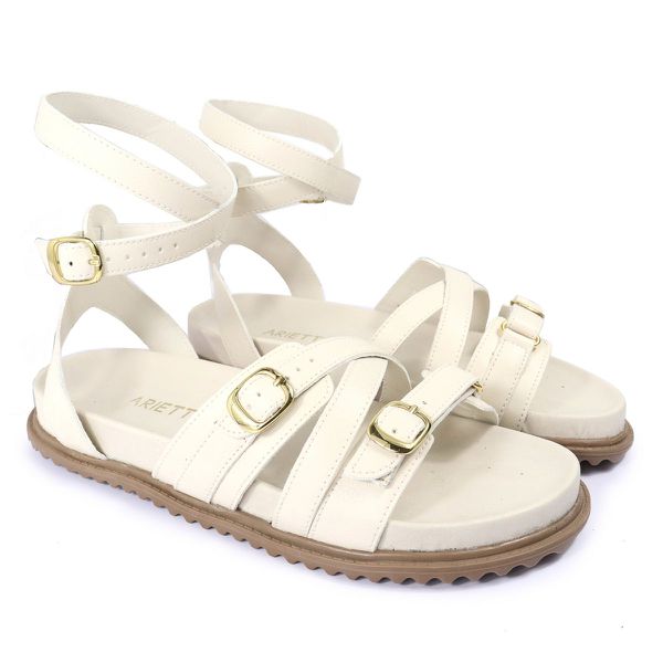 Sandalia Papete Sola Baixa Bruna Off White