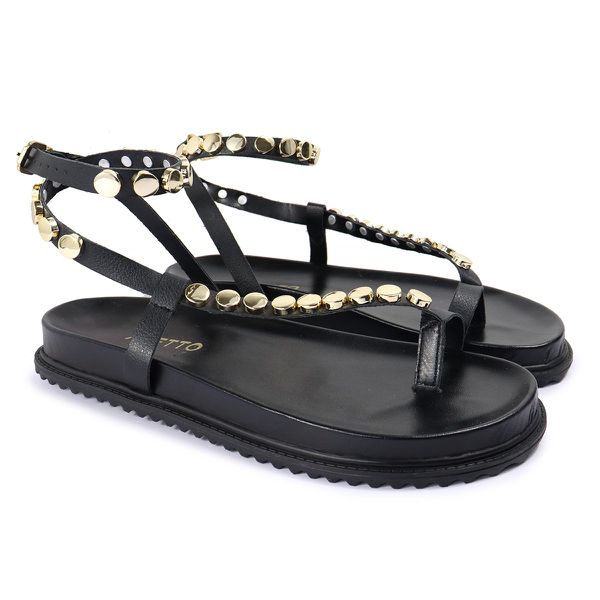 Sandalia Papete Sola Baixa Rebeca Preto