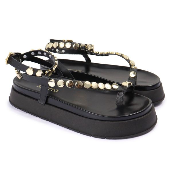 Sandalia Papete Sola Alta Rebeca Preta