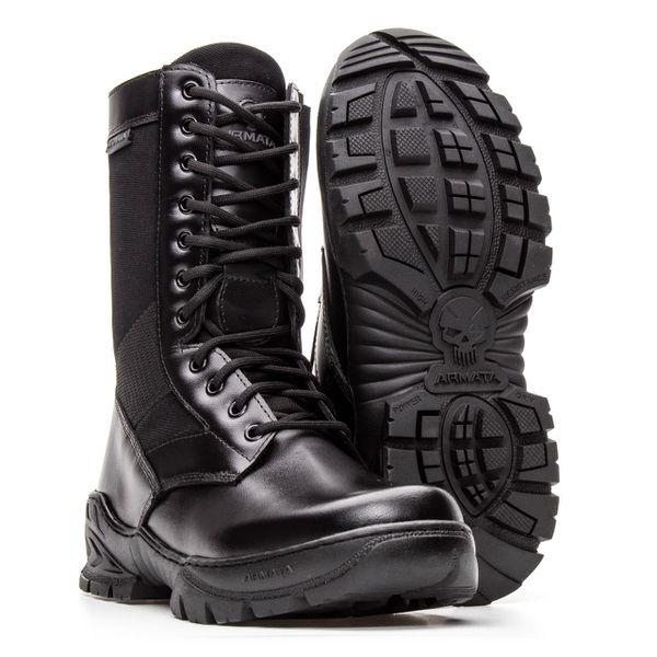 Bota Militar T tica Khopesh Preto Liso ARMATA BOTAS