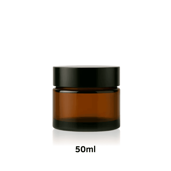 Pote De Vidro Para Creme 50ml Preto