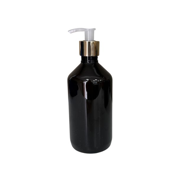 Frasco Pet Âmbar 500ml Válvula Pump R:28 Cor:Dourada/Incolor