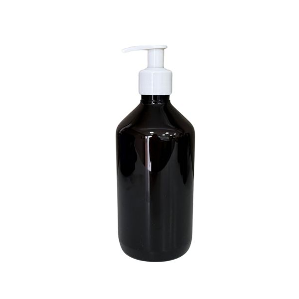 Frasco Pet Âmbar 500ml Válvula Pump R:28 Cor:Branco