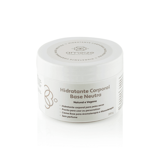 Creme Hidratante Neutro Corporal Multifuncional 100% Natural e Vegano 200g