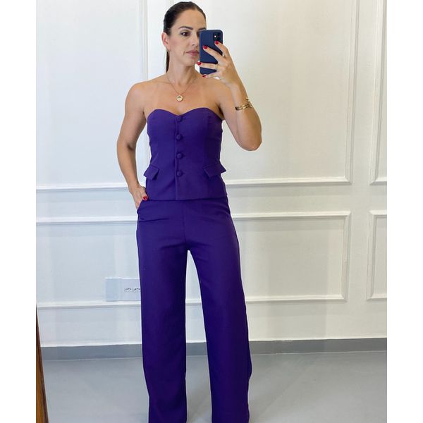 Conjunto Alfaiataria Paris Roxo - Arpaia