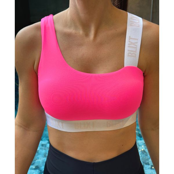 Top Fitness Elástico Vicenza Pink Com Branco - Arpaia