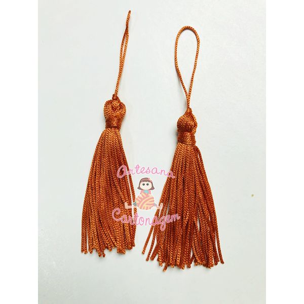 TASSEL ( PINGENTE) DE SEDA CERÂMICA- 2 UNIDADES