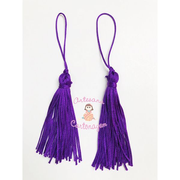 TASSEL ( PINGENTE) DE SEDA UVA - 2 UNIDADES