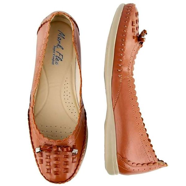 Sapatilha Feminina Caramelo de Couro - Ref. 1937