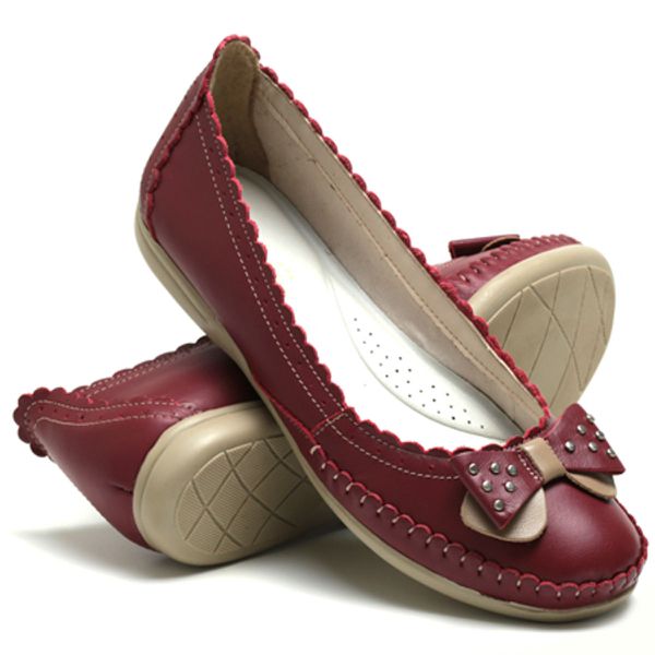 Sapatilha Feminina Morango de Couro - Ref. 1947