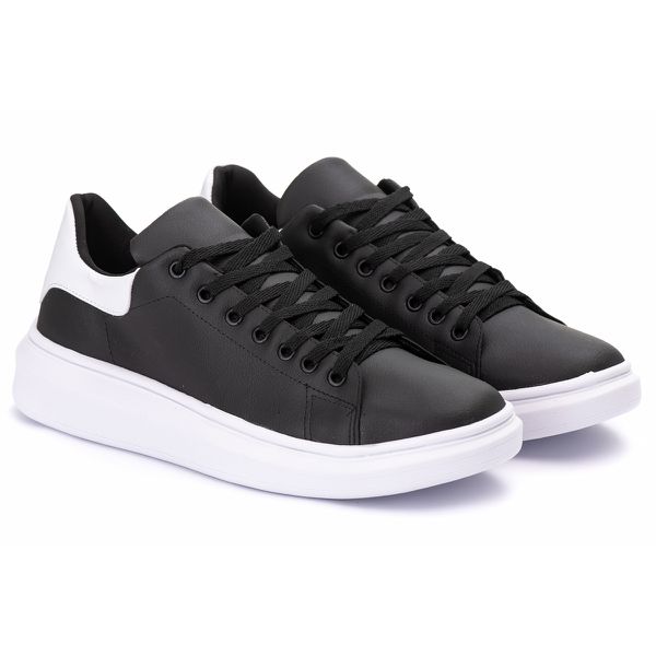 Tênis Casual Tom Preto C/ Branco