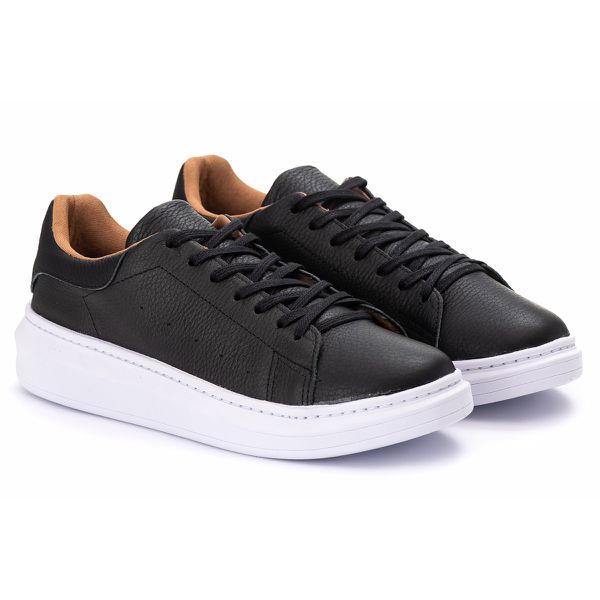 Tenis masculino best sale preto sola branca