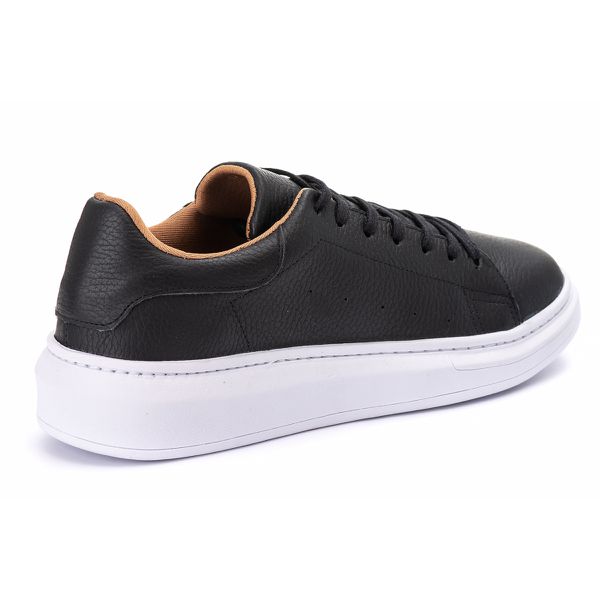Kit 2 Pares Tenis Masculino de Couro Caf e Preto C Sola Branca
