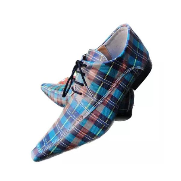 Sapato Masculino Italiano Em Couro Xadrez Collors Ref: 1349 - Outlet 