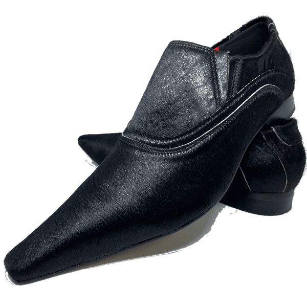 Sapato Masculino Italiano em Couro Pelo Preto - Black Diamond - Ref: D518