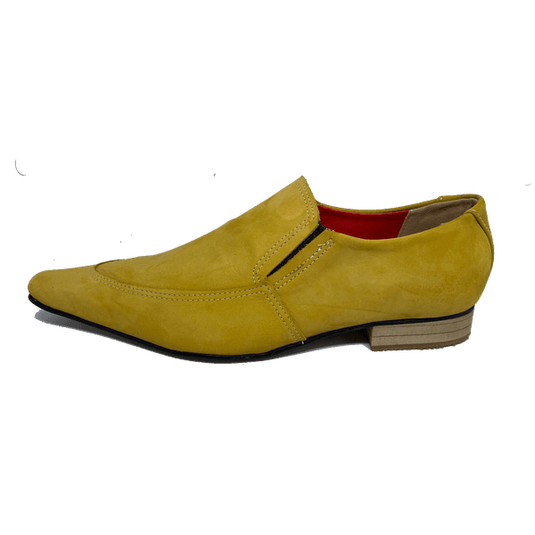 Sapato Masculino Italiano em Couro Flowers Dourado 3D Ref: 1302