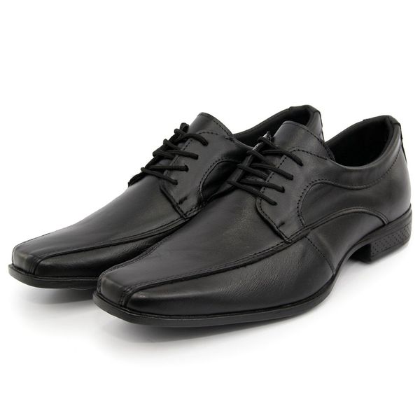 Sapato Masculino Italiano Executivo em Couro Preto Verniz Ref: 911-0001PE