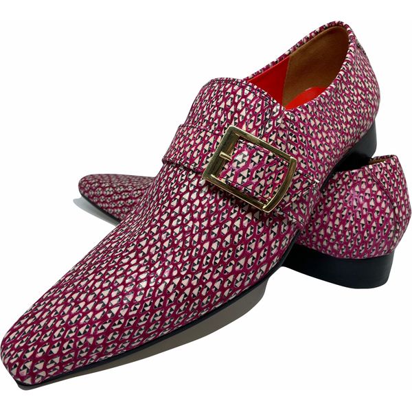 Sapato Masculino Italiano Em Couro Papillon Mocassim Ref: 305 Vermelho Vermelho
