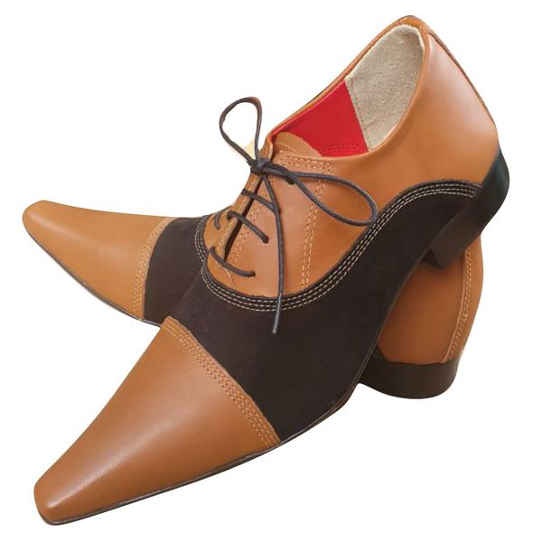 Sapato Masculino Italiano Em Couro Oxford - Marrom - Ellegance