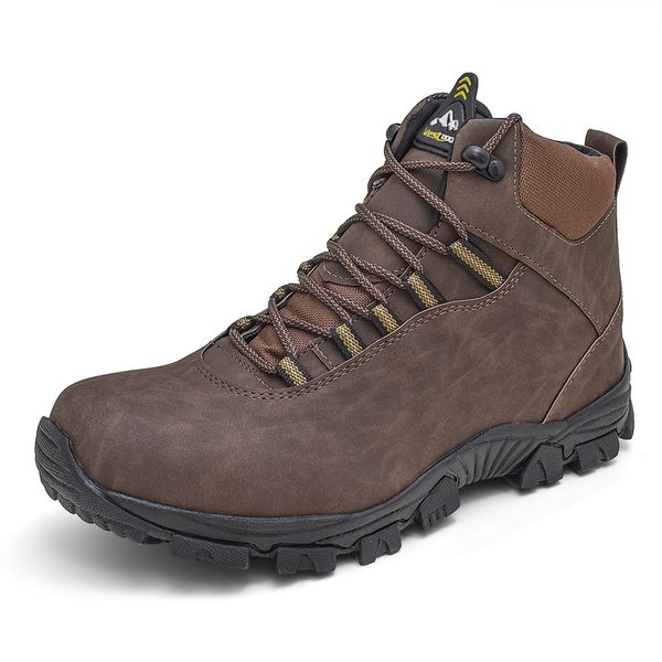 Bota Masculina Em Couro Nobuck Grafitti Chocolate Urban Style Ref: WL40CH 