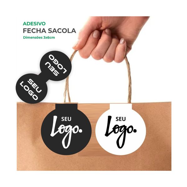 500 Lacres Fecha Sacola Personalizado