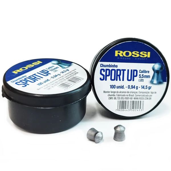 Chumbinho Rossi Sport UP 5,5mm embalagem c/ 100 unidades
