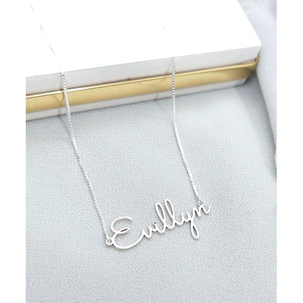 Colar Em Prata 925 Personalizado Um Nome Simples