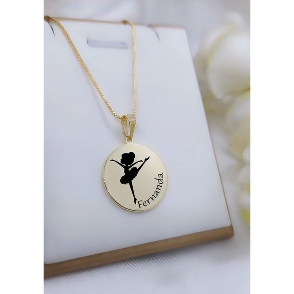 Colar Personalizado Infantil Banhado a Ouro