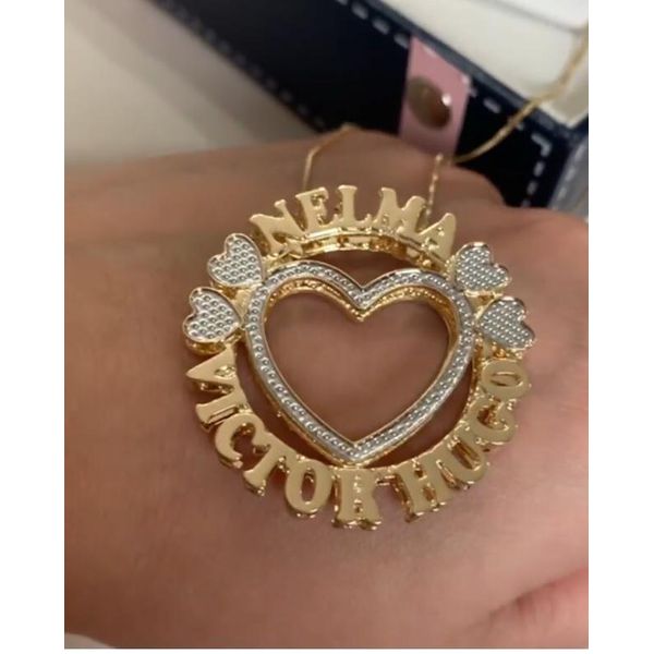 Mandala Dupla Banhada a Ouro 18k Personalizada