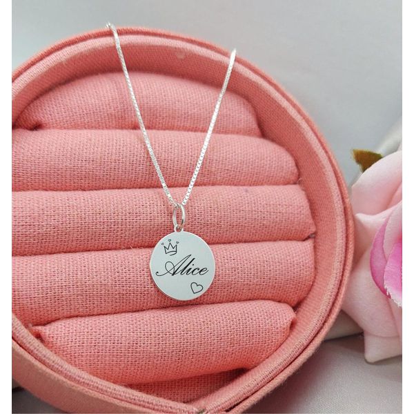 Colar Personalizado Em Prata Redondo 925