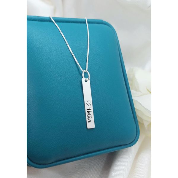 Colar Plaquinha Personalizada Em Prata 925
