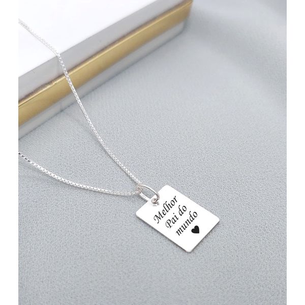 Colar Personalizado Masculino Em Prata 925 