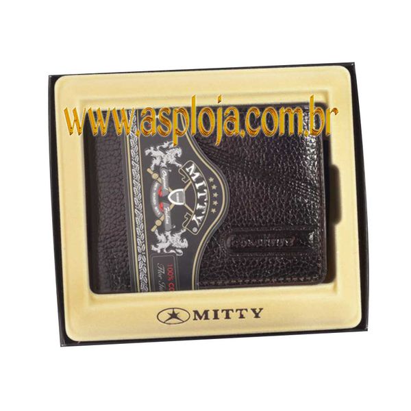 CA-720 - Carteira Masculina Mitty Porta Notas Em Couro Legitimo Conhaque