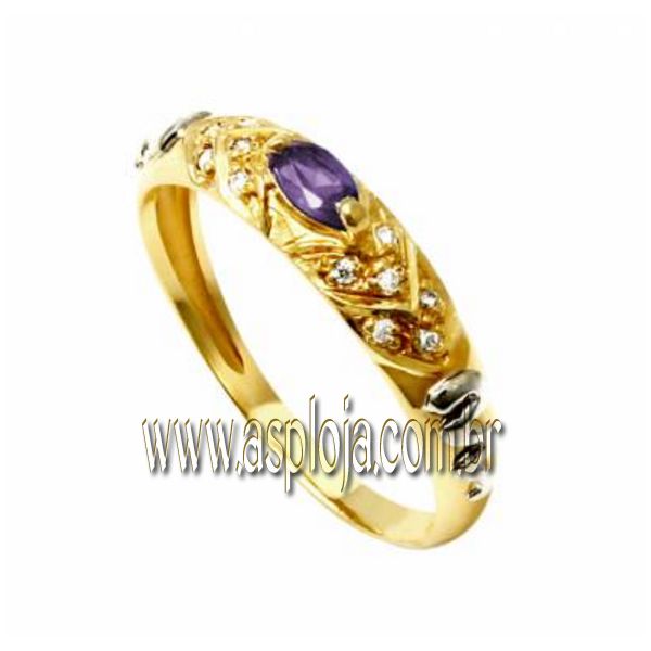 Anel de formatura em Ouro amarelo 18k - ASP-ANF007