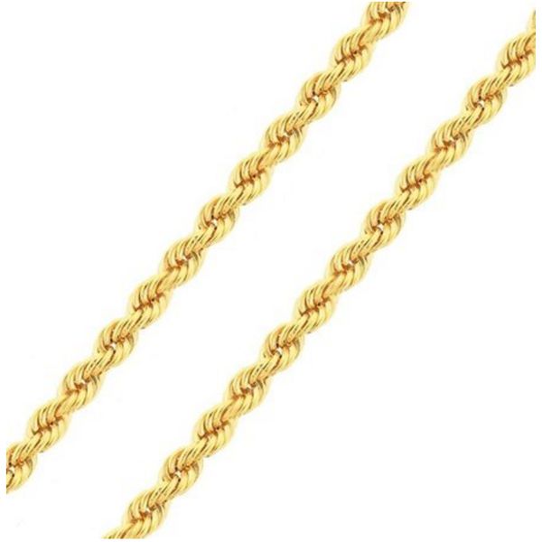 CO-14-Corrente de Ouro 18k Cordão Torcido 2,6mm-45,0cm-4,50g