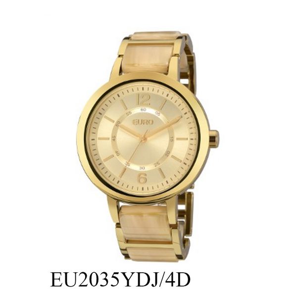 RLG-4018 - Relógio Feminino Analógico Euro Acetato Bicolor EU2035YDJ/4D - Bege